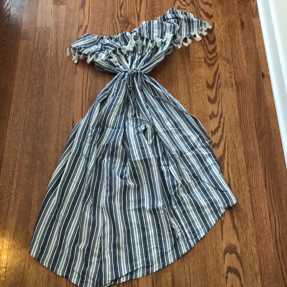 Isabel Maternity One Shoulder Blue Dress